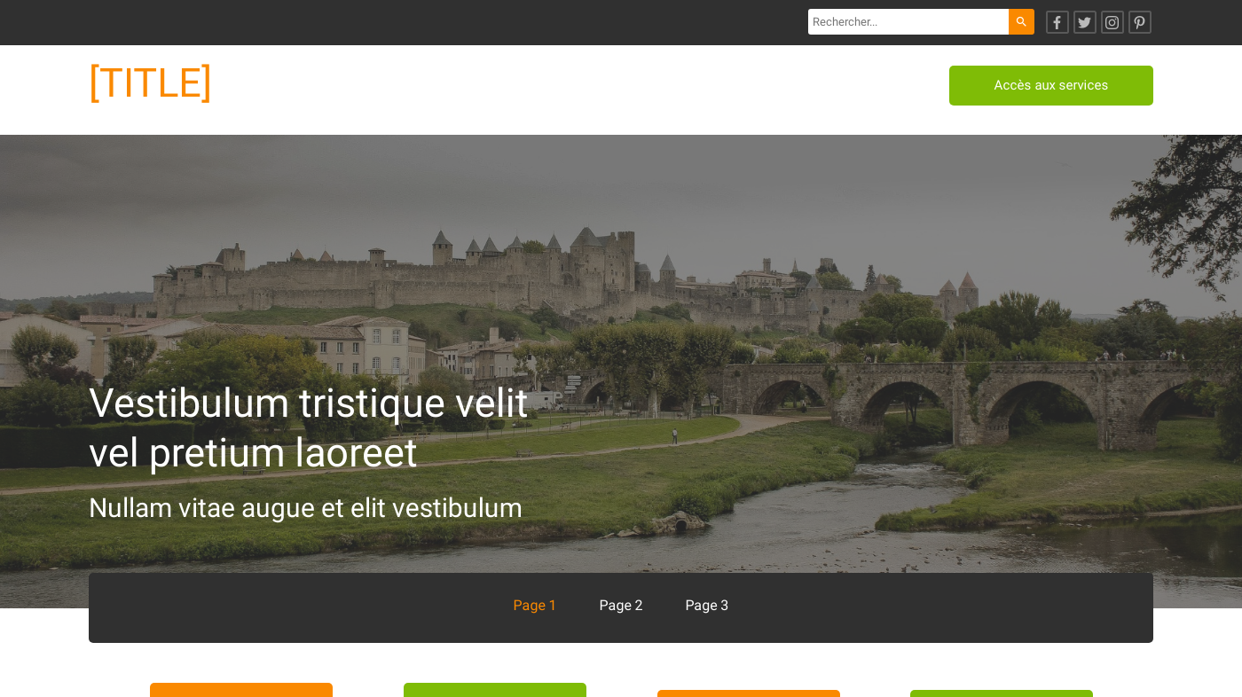 Plantilla para la creación de páginas web sobre Mairie 2